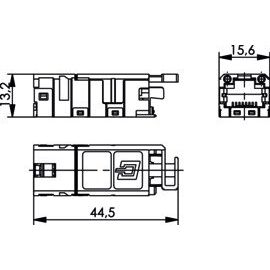 Telegärtner - Modularer Steckverbinder STX RJ45 Modul Cat.6 100007525