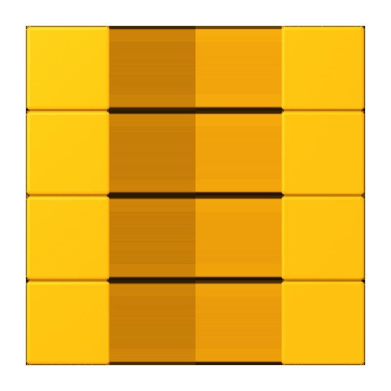Jung - Abdeckung/Bedienelement für Installationsschalterprogramme Tastensatz 4fach LC 504 TSA 263 le jaune vif
