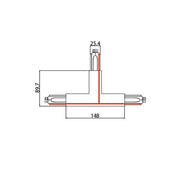 Brumberg Leuchten - Elektrisches Zubehör/Ersatzteile für Leuchten T-Verbinder 87129080 SL links, sw