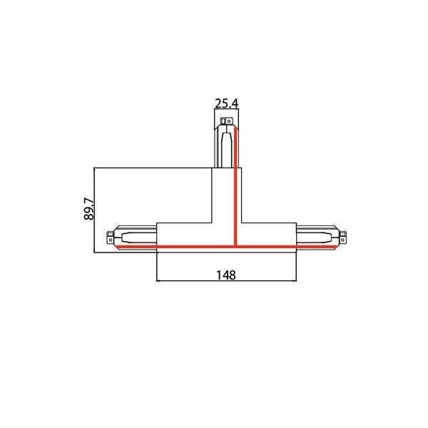 Brumberg Leuchten - Elektrisches Zubehör/Ersatzteile für Leuchten T-Verbinder 87129080 SL links, sw