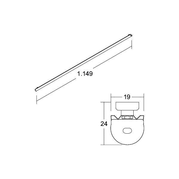 Brumberg Leuchten - Decken-/Wandleuchte LED-Sanierungseinsatz o.VG 80020003 1149mm, 3000/4000K