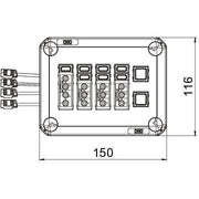 OBO Bettermann - Deckel für Dose/Gehäuse für Montage auf der Wand/Decke Steckbarer Deckel D02 3x3p+1x4p WD für Abzweigkasten, b