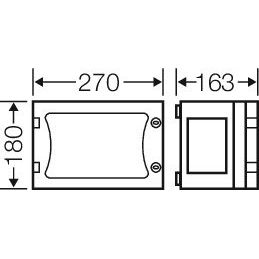 Hensel - Leergehäuse FP 0100 EB-Mass216x126x136mm