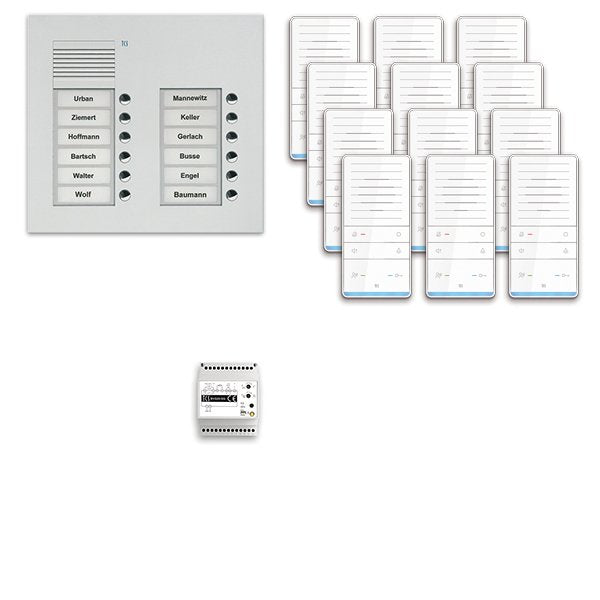TCS Tür Control - Türsprech-Set audio:pack Unterputz PAUF122/001 für 12 Wohneinheiten