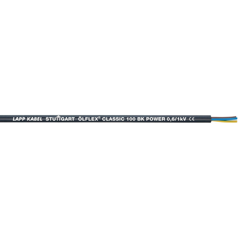 Lapp Kabel&Leitung - Energiekabel >= 1 kV, für ortsveränderlichen Einsatz ÖLFLEX CLASSIC 100 BK 1120463/100 0,6/1 KV 3G1,5 − 100 Meter