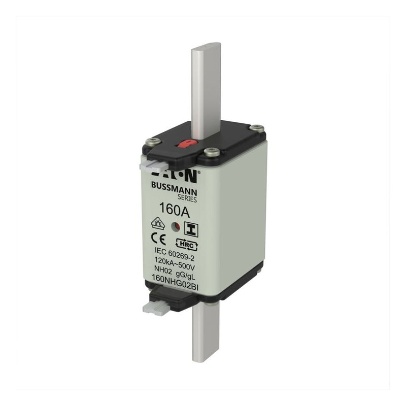 Eaton - Messersicherung Sicherungseinsatz Nieders. 160NHG02BI 160A AC 500V 120kA − 3 Stück