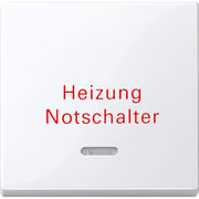Merten - Abdeckung/Bedienelement für Installationsschalterprogramme Wippe Kontr.Fenster aws/gl 435125 Aufdruck Heizung