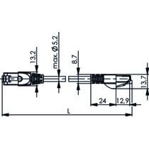Telegärtner - Patchkabel Kupfer Patchkabel S/FTP C.6A 0,5m 100008091 MP8 500,LSZH,bl,1:1