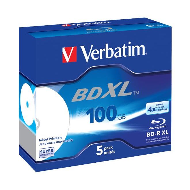 Verbatim - Speichermedium digital BD-R XL 100GB/2-4x 43789 (VE5) Jewelcase (5 Disc)