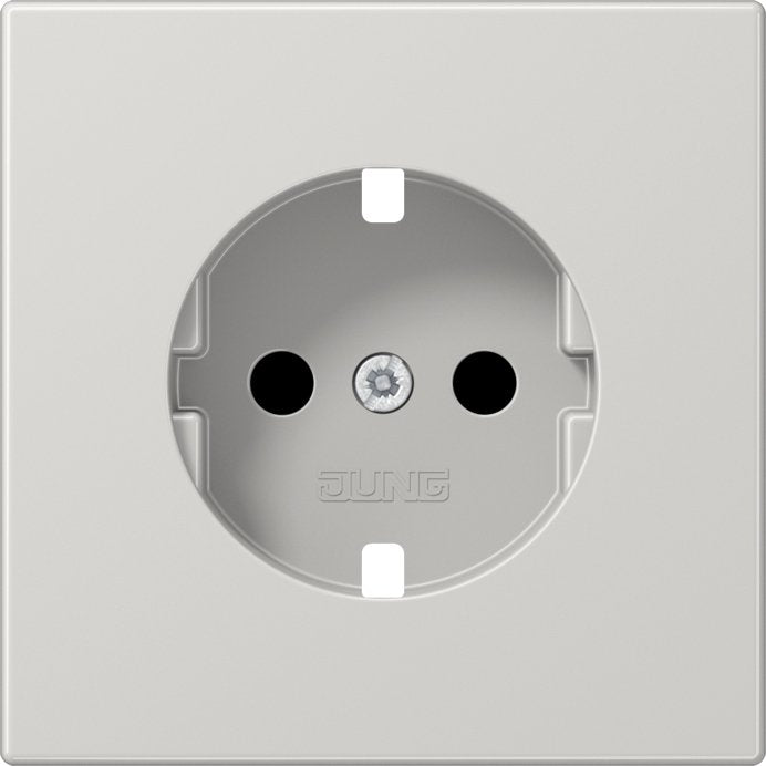 Jung - Abdeckung/Bedienelement für Installationsschalterprogramme Zentralplatte LS 1520 KIPL LG f. SCHUKO-Steckdose