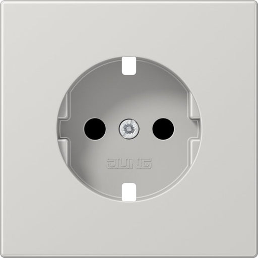 Jung - Abdeckung/Bedienelement für Installationsschalterprogramme Zentralplatte LS 1520 KIPL LG f. SCHUKO-Steckdose