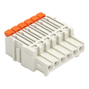 WAGO - Kabelsteckverbinder für Leiterplattensteckverbinder 1-Leiter-Federleiste,Hebel 2734-1106/327-000 PushinCAGECLAMP,lgr − 100 Stück