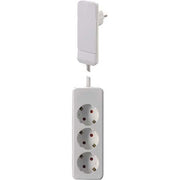 Bachmann - Steckverbinder für steckbare Gebäudeinstallation Schutzkont.-Flachstecker 933.007 ws, 1,6m Ltg