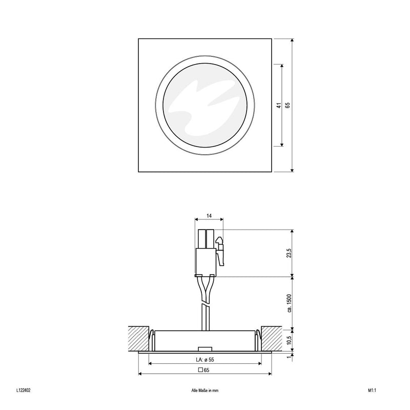 EVN Lichttechnik - Downlight/Strahler/Flutlicht LED-Einbauleuchte L122402