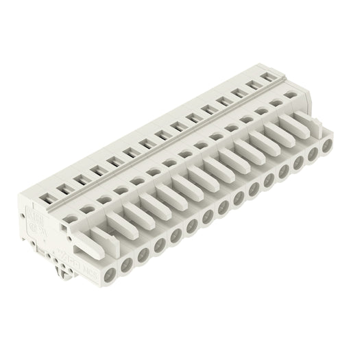 WAGO - Kabelsteckverbinder für Leiterplattensteckverbinder 1-Leiter-Federleiste 721-115/008-000 CAGECLAMP 2,5mm²,lgr − 25 Stück