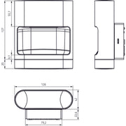 Theben - Downlight/Strahler/Flutlicht LED-Leuchte f.Wandmontage theLeda D SUL AL 14 Watt, alu
