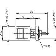 Telegärtner - Koax-Steckverbinder TNC-Einbaubuchse 50Ohm 100023758 − 5 Stück