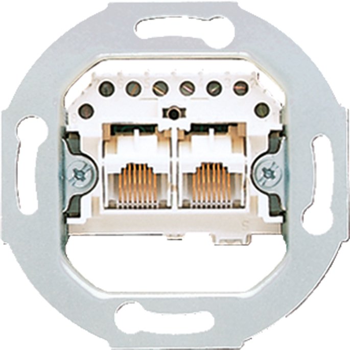 Jung - Einsatz/Abdeckung für Kommunikationstechnik IAE/UAE-Anschlussdose UAE 2X8 UPO 8 Schraubkontakte