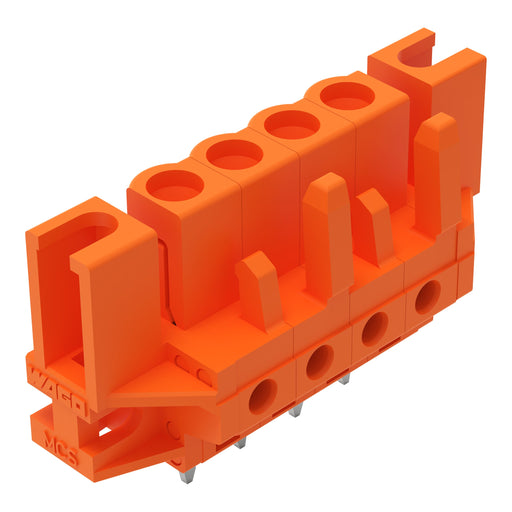 WAGO - Leiterplattensteckverbinder THT-Federleiste gerade 232-164/047-000 Maß 5,08mm,orange − 50 Stück