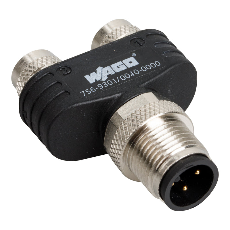 WAGO - Zubehör/Ersatzteile für Steuerungen M8/M12-Zweifachverteiler 756-9301/040-000 Zubehör,4-polig