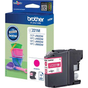 Brother - Verbrauchsmaterial für Telefax/Drucker/MFC Tintenpatrone LC-221M magenta