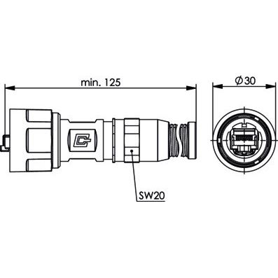 Telegärtner - Modularer Steckverbinder STX V1 RJ45-Steckerset fel 100007458 dkonfektionierbar AW
