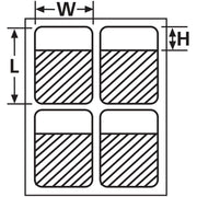 HellermannTyton - Kabelmarkierungssystem Etiketten selbstlamin. 595-23101(250) weiß/transparent − 250 Stück