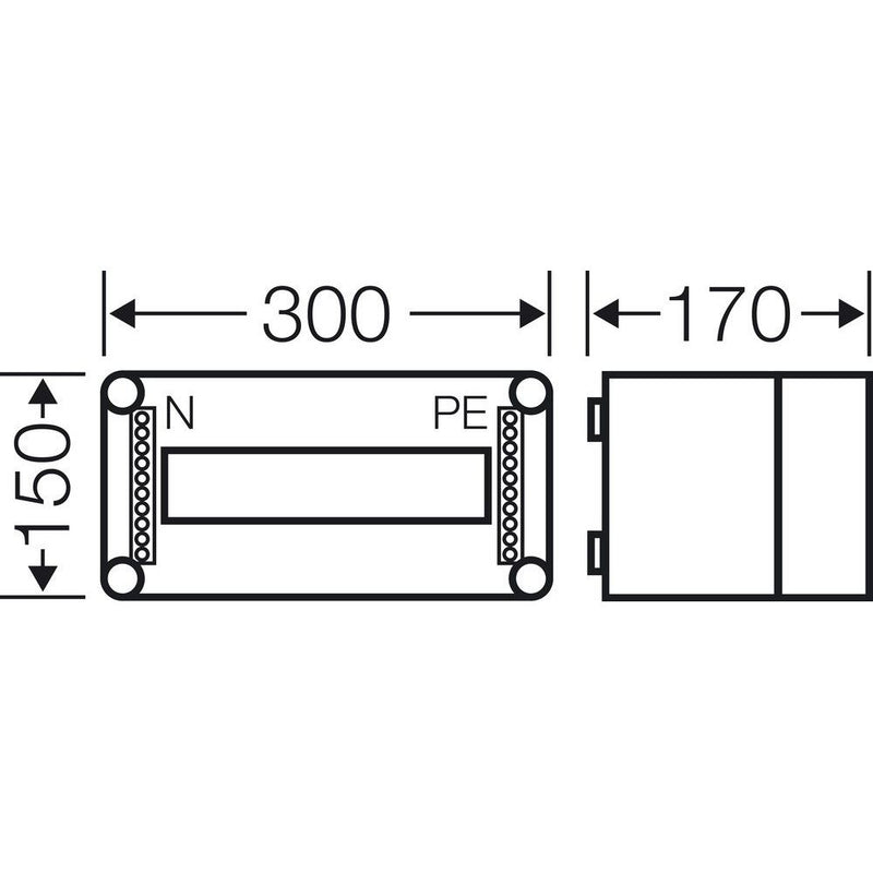 Hensel - Installationskleinverteiler Automatengehäuse Mi 1109 9TE − 1 Stück