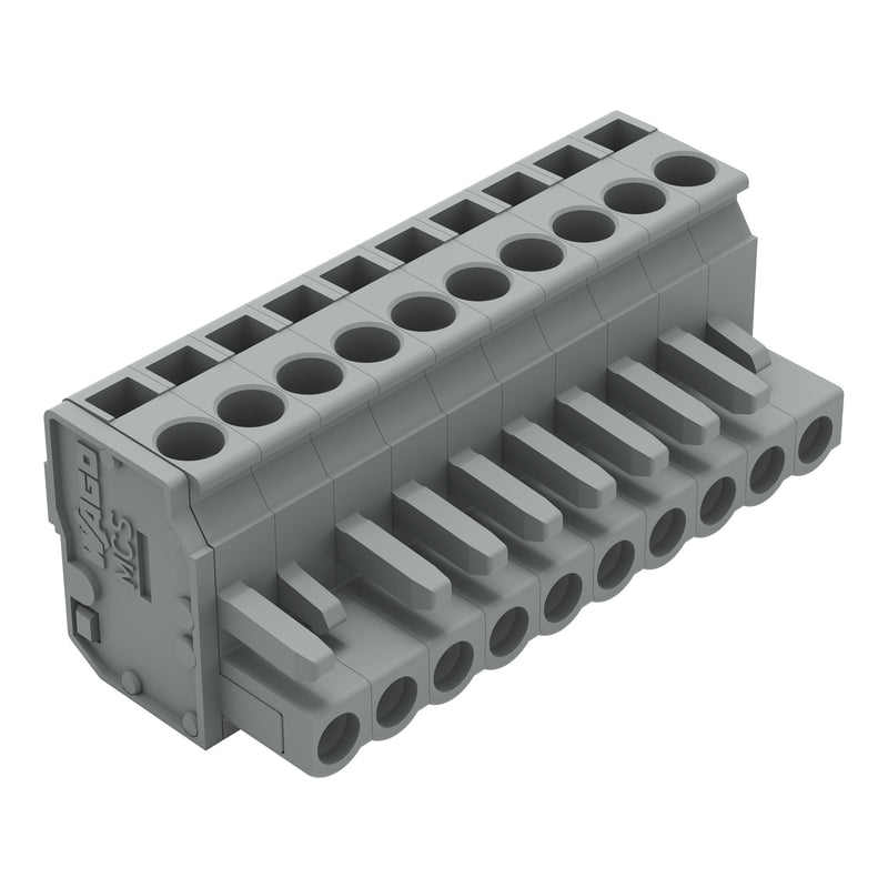 WAGO - Kabelsteckverbinder für Leiterplattensteckverbinder 1-Leiter Federleiste 232-210/026-000 CAGECLAMP 2,5mm²,gr − 50 Stück