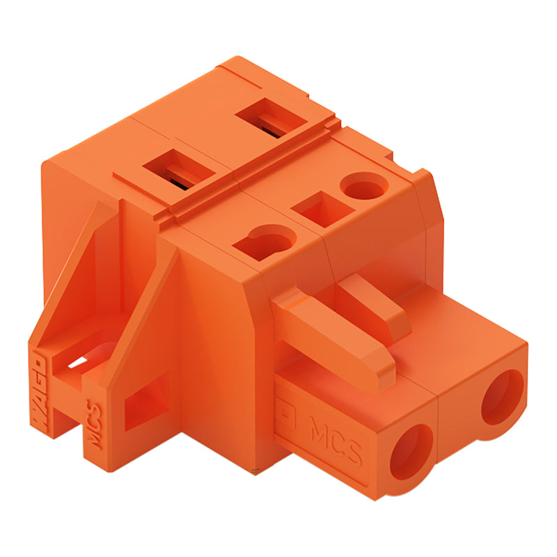 WAGO - Kabelsteckverbinder für Leiterplattensteckverbinder 1-Leiter-Federleiste 231-702/031-000 CAGECLAMP,2,5mm²,or − 50 Stück