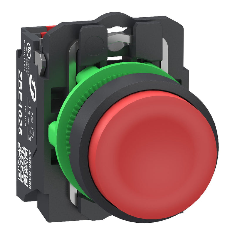 Schneider Electric - Drucktaster, Komplettgerät Drucktaster Rt 1Ö 22Mm XB5AL425 Vorsteh. Push In