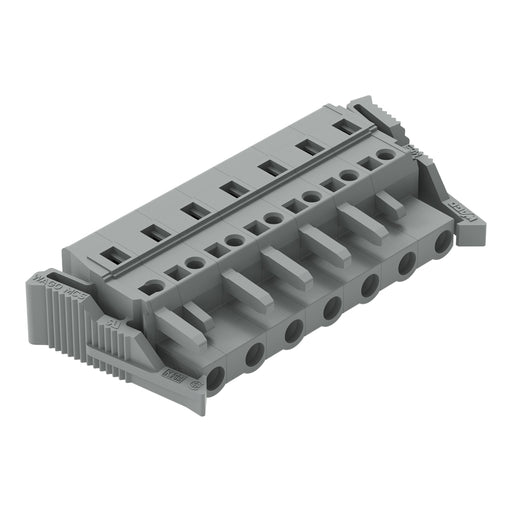 WAGO - Kabelsteckverbinder für Leiterplattensteckverbinder 1-Leiter-Federleiste 231-207/037-000 CAGECLAMP,2,5 mm²,gr − 25 Stück