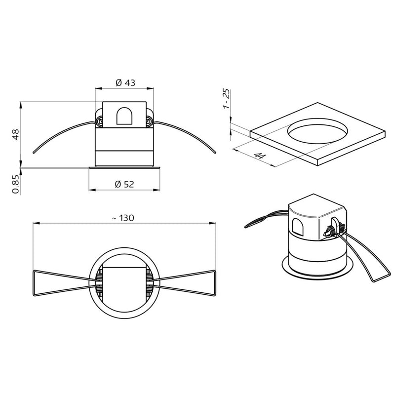BEG Brück Electronic - Bussystem-Bewegungsmelder Präsenzmelder PD11-KNXs-FLAT-ST-DE KNX