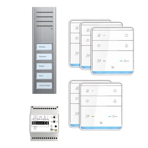 TCS Tür Control - Türsprech-Set Paketlösung PSX2350-0000 5 Tasten AP,Freispr