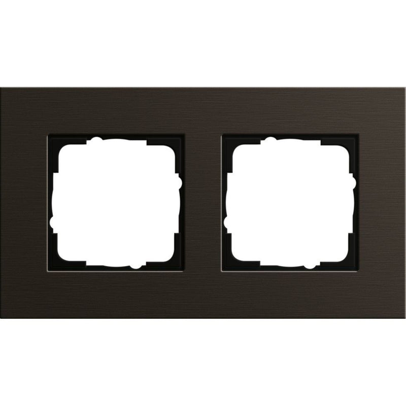 Gira - Abdeckrahmen 2-fach 0212127 aluminium braun