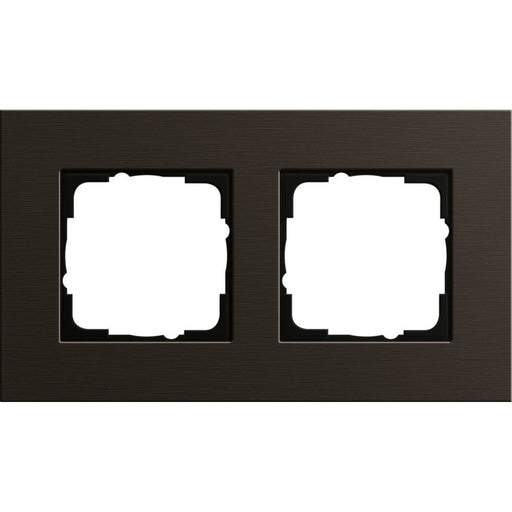 Gira - Abdeckrahmen 2-fach 0212127 aluminium braun