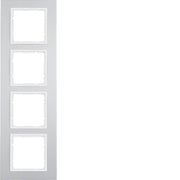 Berker - Abdeckrahmen Rahmen Alu/pows 10146914 4fach