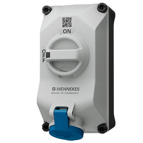 Mennekes - CEE-Steckdose abschaltbar, abgesichert (IEC 60309) Wandsteckdose 5601306G DUO 16A3P6h 230V