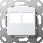 Gira - Einsatz/Abdeckung für Kommunikationstechnik MJ RJ 45 2fach für LexCom 562903 Einsatz reinweiß