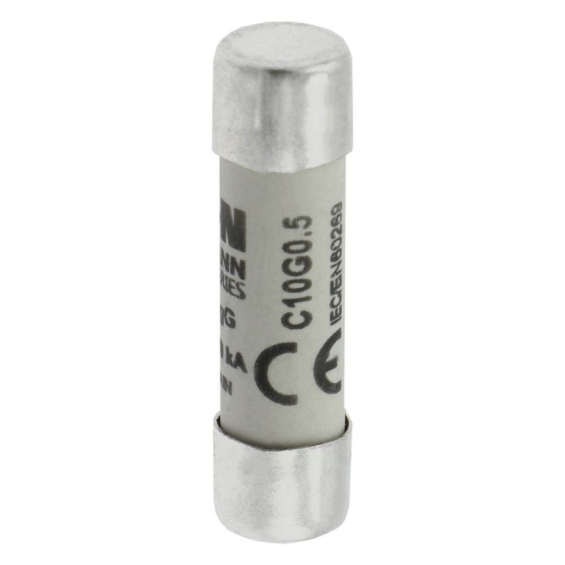 Eaton - Zylindrische Sicherung Sicherungseinsatz C10G0.5 0.5 A, AC 500 V − 10 Stück