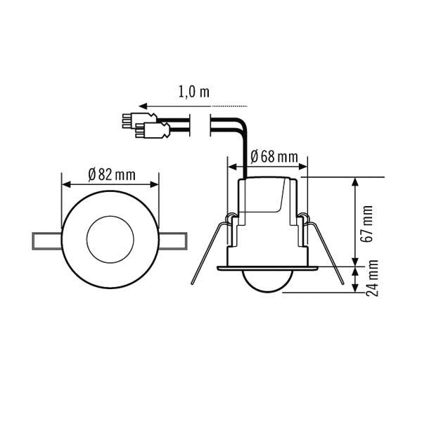 ESYLUX - Bewegungsmelder/Präsenzmelder komplett Deckenbewegungsmelder MDCE360i/8Wie.GST18 EB,230V 360Gr, 8m