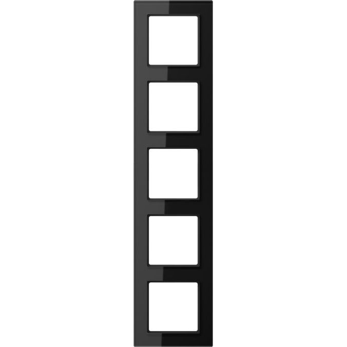 Jung - Abdeckrahmen Rahmen 5-fach sw AC 585 SW waage/senkrecht
