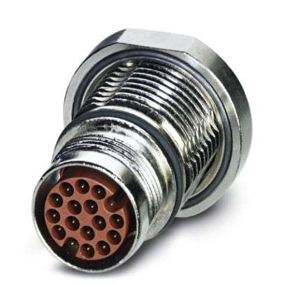 Phoenix Contact - Rundsteckverbinder, feldkonfektionierbar (Industriesteckverbinder) Gerätesteckverbinder ST-17P1N8AH100S Hinterwand