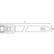 HellermannTyton - Kabelbinder SPEEDYTIE-N66-YE-V1 Speedy Tie ThekenBox − 5 Stück