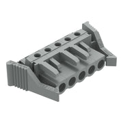 WAGO - Leiterplattensteckverbinder THT-Federleiste abgewink. 232-235/039-000 Rastermaß 5mm,grau − 50 Stück