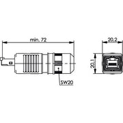Telegärtner - Modularer Steckverbinder STX V4 RJ45-Steckerset 100007465 AWG22-26 Cat.6