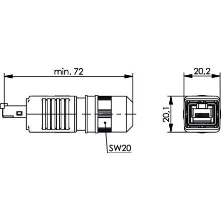Telegärtner - Modularer Steckverbinder STX V4 RJ45-Steckerset 100007465 AWG22-26 Cat.6