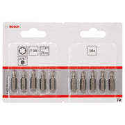 Bosch - Bit Schrauberbit Extra-Hart 2607001612 T20 25 mm 10er-Pack