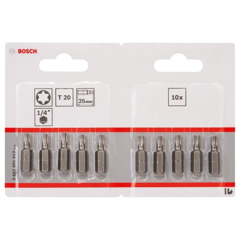Bosch - Bit Schrauberbit Extra-Hart 2607001612 T20 25 mm 10er-Pack