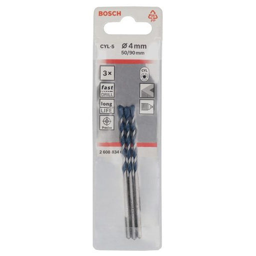 Bosch - Bohrer-Set 3pcs set CYL-5 4x90 2608834658